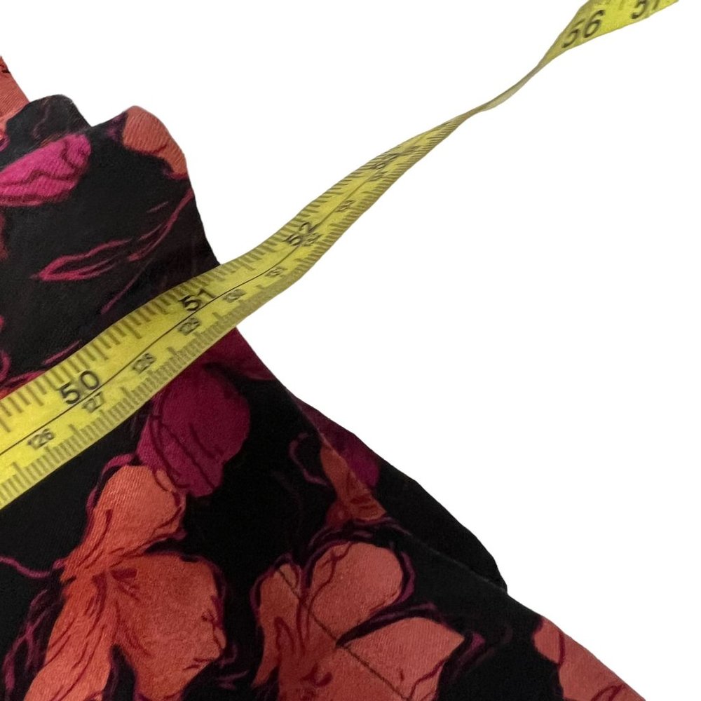 Vintage 90s Black Multicolor Floral Print Sleeveless Full Length Dress XL - Picture 6 of 8